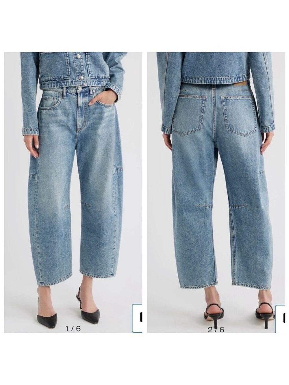 NWT rag & bone Charlie High-Rise Barrel Jeans Size 26 - Picture 1 of 13